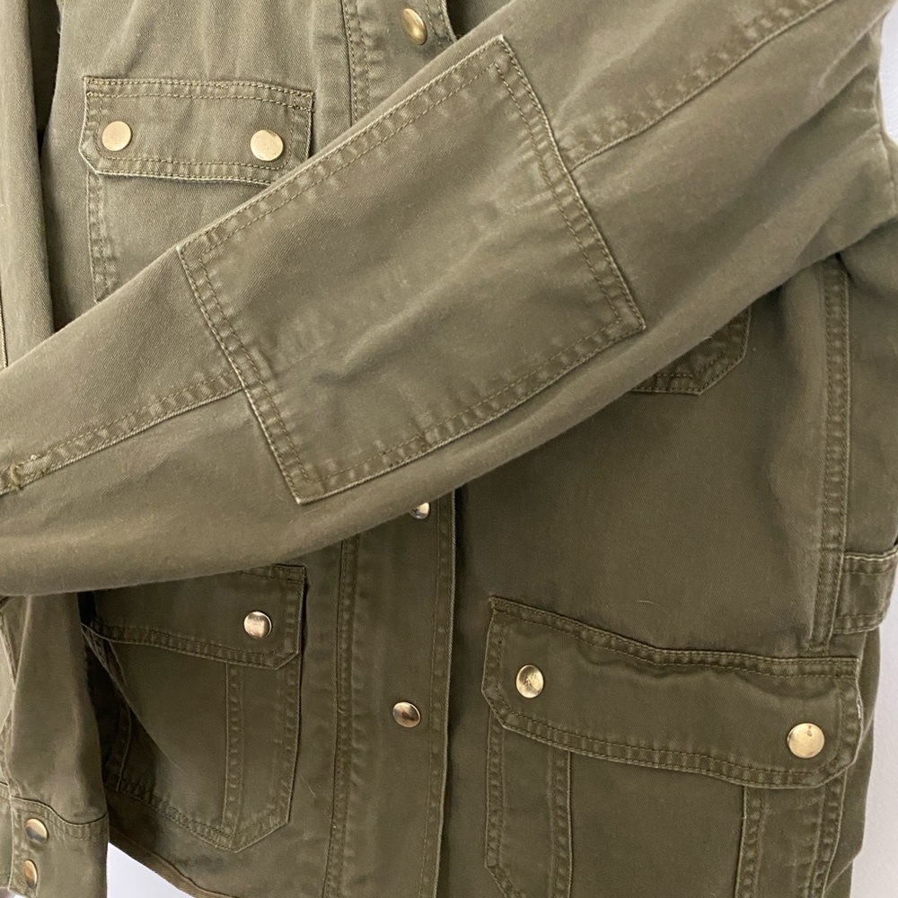 J.Crew Olive Jacket with Gold Zipper - Picture 4 of 14